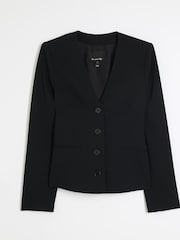 River Island Black Button Front Blazer - Image 5 of 6