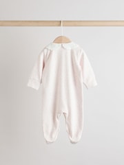 Pink 100% Cotton Frill Printed Sleepsuits 3 Pack (0-2yrs) - Image 6 of 12