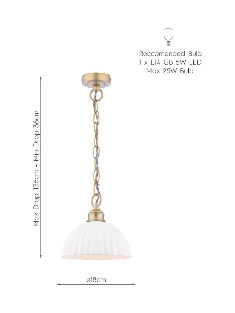 Laura Ashley Matt Antique Brass Durford 1 Pendant Ceiling Light - Image 7 of 7 Laura Ashley Matt Antique Brass Durford 1 Pendant Ceiling Light - Image 7 of 7