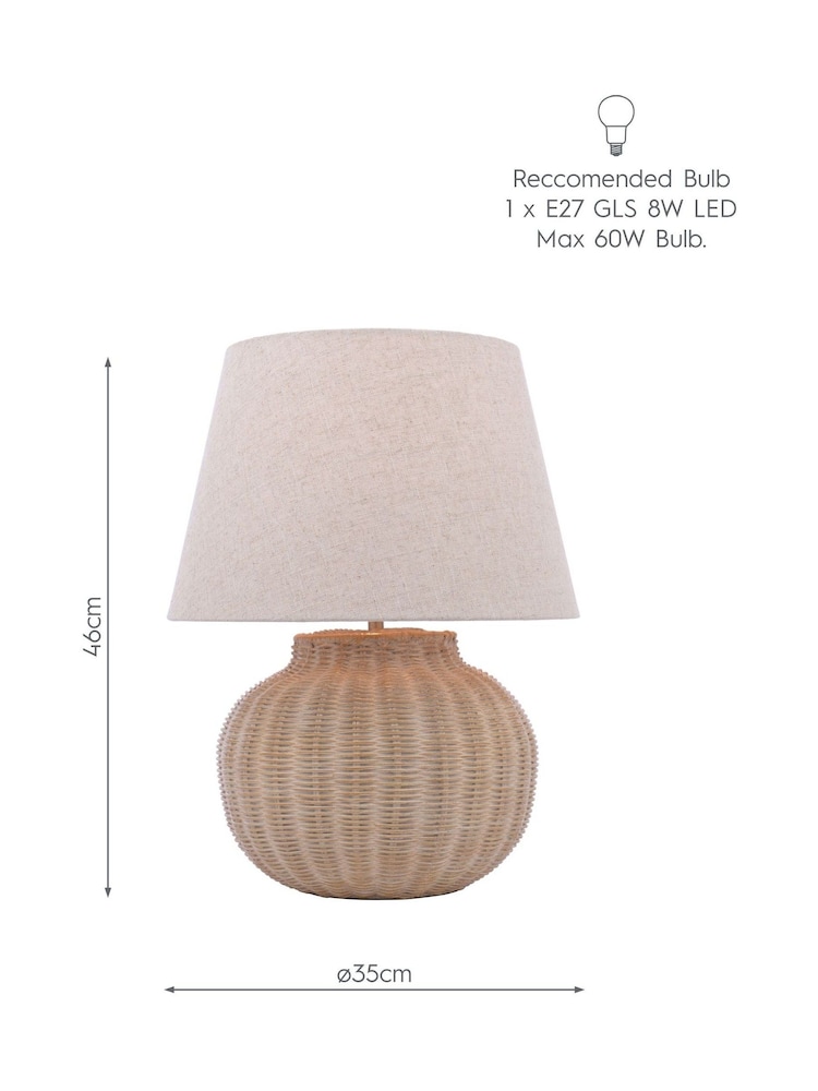 Laura Ashley Natural Fernhill Table Lamp Small - Image 7 of 7