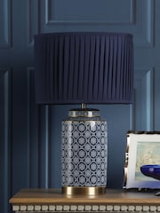Laura Ashley Blue Knipton Table Lamp - Image 2 of 7
