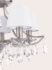 Laura Ashley Polished Nickel Enstone 5 Light Semi Flush Ceiling Light - Image 5 of 7