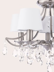 Laura Ashley Polished Nickel Enstone 5 Light Semi Flush Ceiling Light - Image 6 of 7