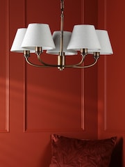 Laura Ashley Antique Bronze Denston 5 Pendant Ceiling Light - Image 2 of 8