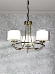 Laura Ashley Antique Brass Southwell 3 Light Pendant Ceiling Light - Image 1 of 7