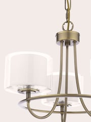 Laura Ashley Antique Brass Southwell 3 Light Pendant Ceiling Light - Image 5 of 7