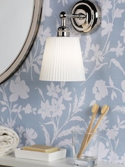 Laura Ashley Polished Nickel Callaghan 1 Wall Light - Image 1 of 6