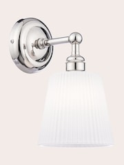 Laura Ashley Polished Nickel Callaghan 1 Wall Light - Image 3 of 6