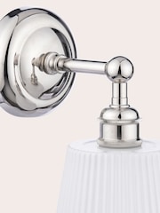 Laura Ashley Polished Nickel Callaghan 1 Wall Light - Image 5 of 6