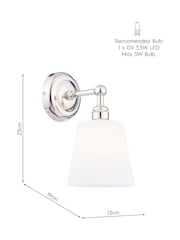 Laura Ashley Polished Nickel Callaghan 1 Wall Light - Image 6 of 6