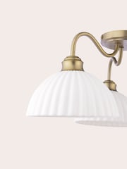 Laura Ashley Matt Antique Brass Durford 1 3 Light Flush Ceiling Light - Image 5 of 7