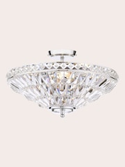 Laura Ashley Polished Chrome Vienna 3 Light Flush Light - Image 3 of 7