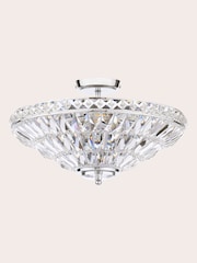 Laura Ashley Polished Chrome Vienna 3 Light Flush Light - Image 4 of 7