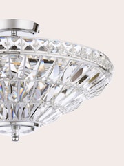 Laura Ashley Polished Chrome Vienna 3 Light Flush Light - Image 5 of 7