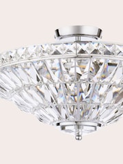 Laura Ashley Polished Chrome Vienna 3 Light Flush Light - Image 6 of 7