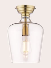 Laura Ashley Antique Brass Ockley Ceiling Flush Fitting Light - Image 3 of 7