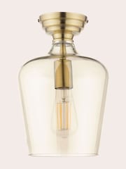 Laura Ashley Antique Brass Ockley Ceiling Flush Fitting Light - Image 4 of 7