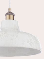 Laura Ashley Grey Pussywillow 1 Pendant Ceiling Light - Image 7 of 8
