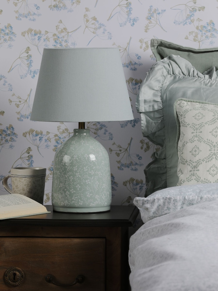 Laura Ashley Duck Egg Campion Table Lamp - Image 2 of 7