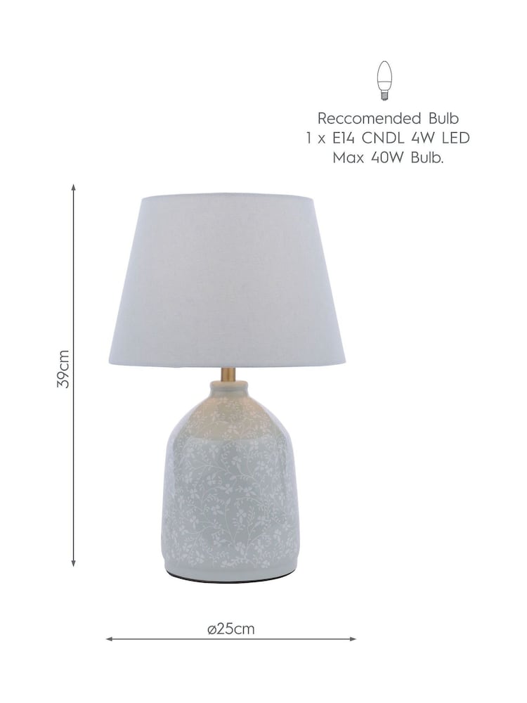 Laura Ashley Duck Egg Campion Table Lamp - Image 7 of 7