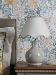 Laura Ashley Grey Bramhope Table Lamp - Image 2 of 7
