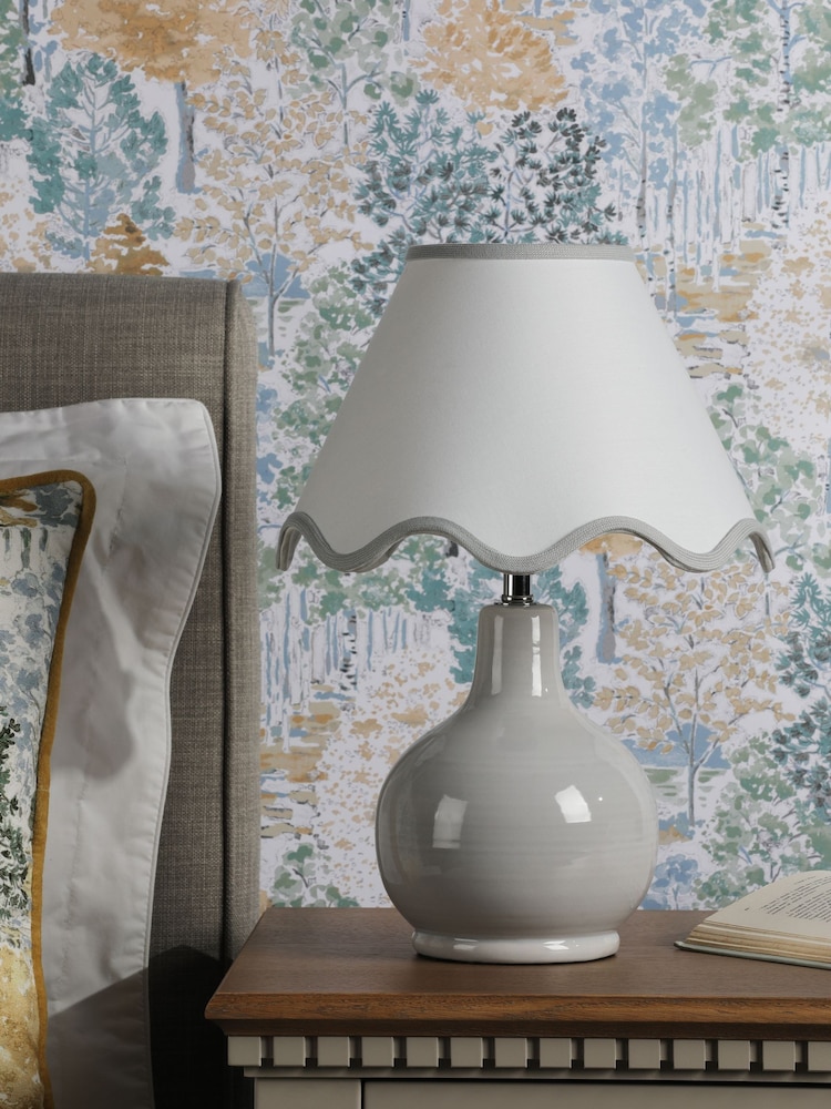 Laura Ashley Grey Bramhope Table Lamp - Image 2 of 7