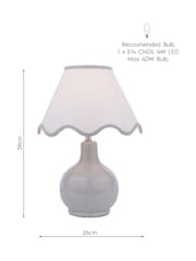 Laura Ashley Grey Bramhope Table Lamp - Image 7 of 7
