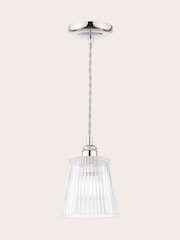 Laura Ashley Polished Nickel Callaghan 1 Light Semi Flush Ceiling Light - Image 3 of 7