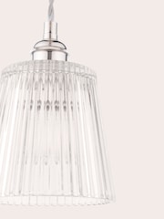 Laura Ashley Polished Nickel Callaghan 1 Light Semi Flush Ceiling Light - Image 6 of 7