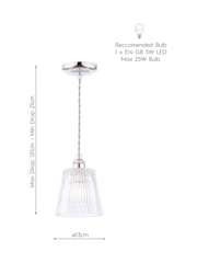 Laura Ashley Polished Nickel Callaghan 1 Light Semi Flush Ceiling Light - Image 7 of 7