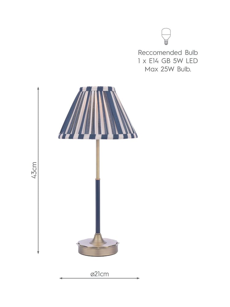 Laura Ashley Antique Brass Denwick Table Lamp - Image 8 of 8