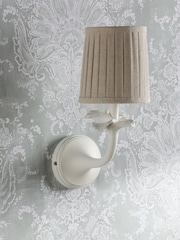 Laura Ashley White Eleni 1 Light Wall Light - Image 2 of 7