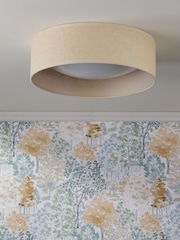 Laura Ashley Woven Rattan Buckenham Ceiling Flush Ceiling Fitting Light - Image 2 of 7