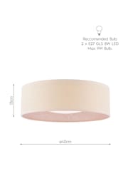 Laura Ashley Woven Rattan Buckenham Ceiling Flush Ceiling Fitting Light - Image 7 of 7
