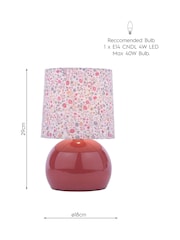 Laura Ashley Pink Knowlton Table Lamp - Image 7 of 7