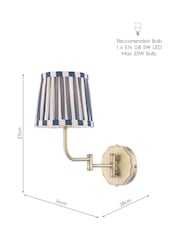 Laura Ashley Antique Brass Denwick 1 Wall Light - Image 8 of 8