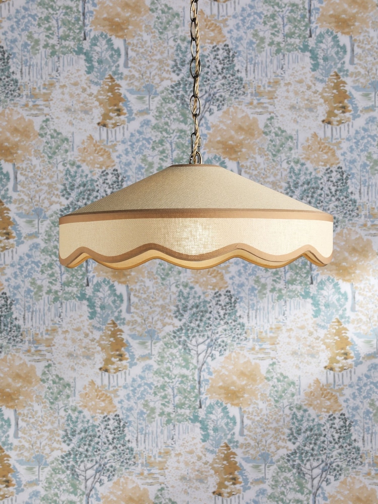 Laura Ashley Woven Rattan Buckenham Ceiling Pendant Light - Image 1 of 9