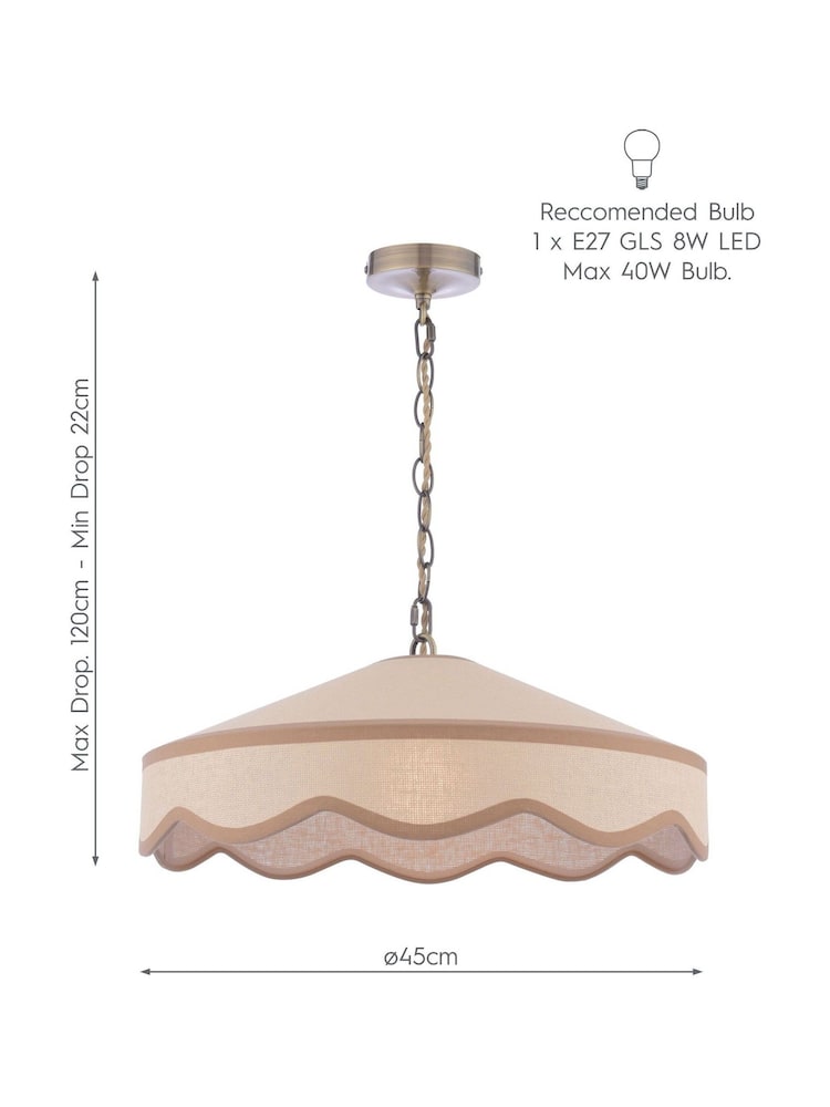 Laura Ashley Woven Rattan Buckenham Ceiling Pendant Light - Image 9 of 9