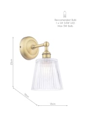 Laura Ashley Antique Brass Callaghan 1 Wall Light - Image 7 of 7