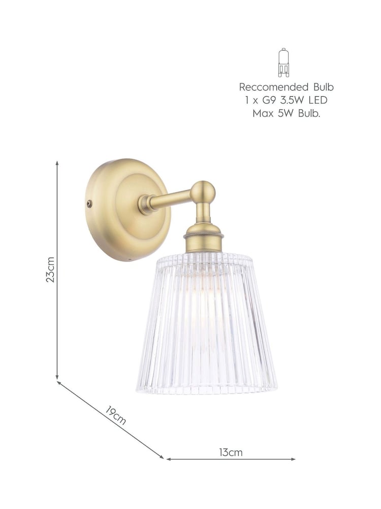 Laura Ashley Antique Brass Callaghan 1 Wall Light - Image 7 of 7
