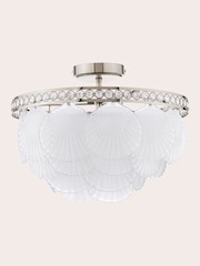 Laura Ashley Polished Nickel Caverton 4 Light Semi Flush Ceiling Light - Image 4 of 8