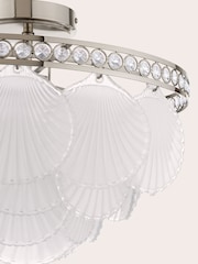 Laura Ashley Polished Nickel Caverton 4 Light Semi Flush Ceiling Light - Image 5 of 8