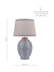Laura Ashley Blue Stannard Table Lamp - Image 7 of 7