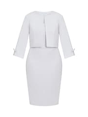 Gina Bacconi Silver Corinne Crepe Dress And Jacket Set - Image 6 of 6