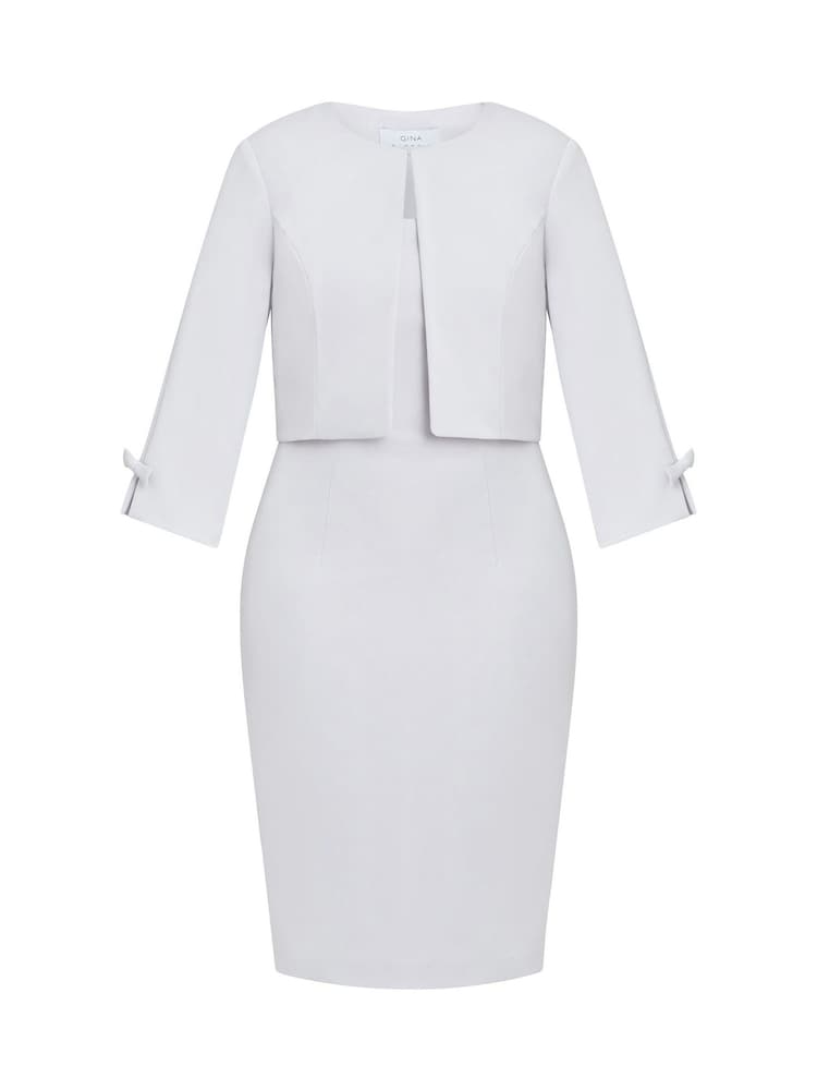 Gina Bacconi Silver Corinne Crepe Dress And Jacket Set - Image 6 of 6