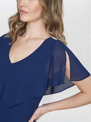 Rebecca Midi Tiered Dress With Shoulder Trim - Image 4 of 5