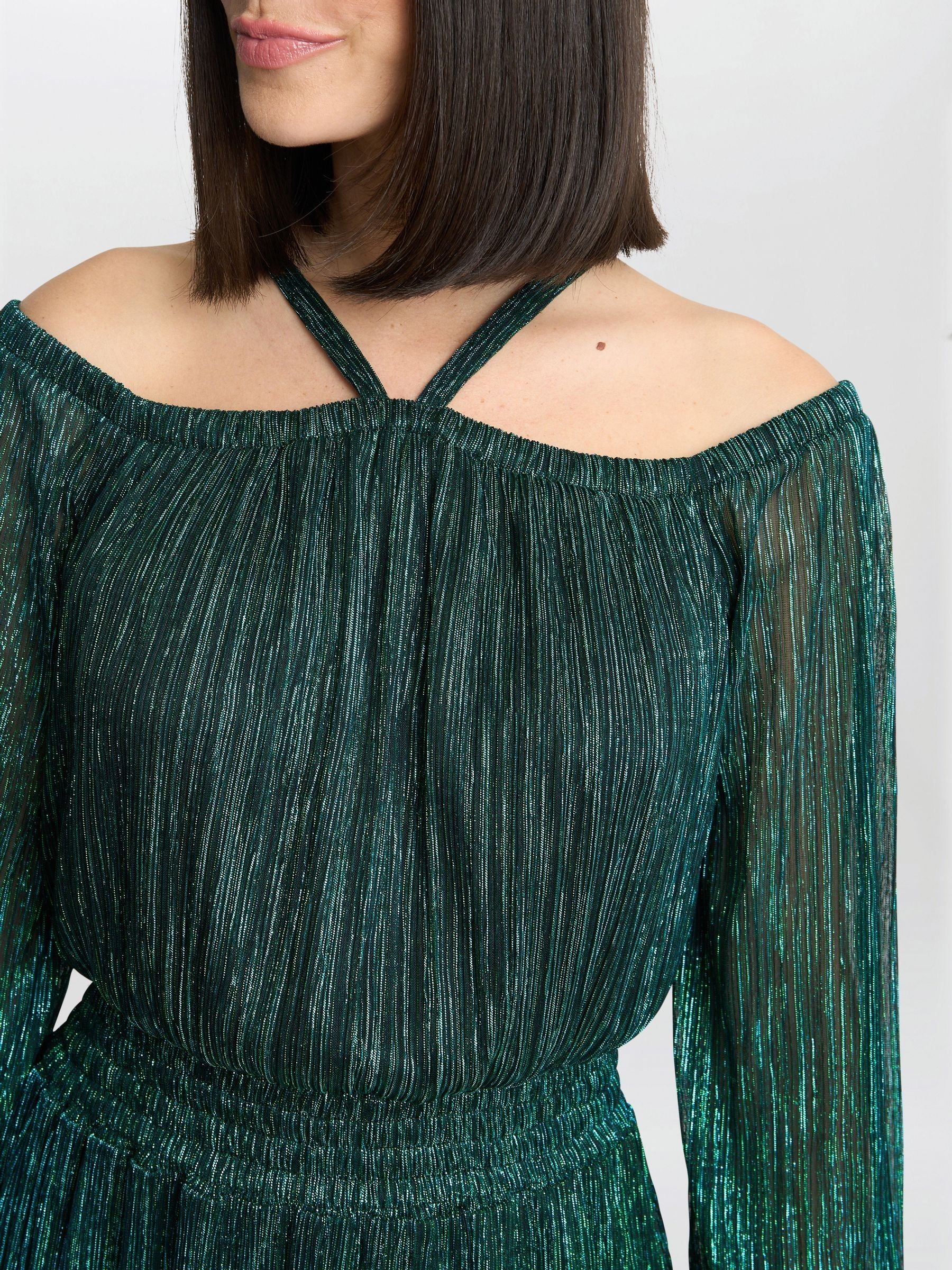 【海外限定】GinaBacconi ドレス☆Sylvia Off The Shoulder Dres Sylvia Metallic Off The Shoulder Dress – Gina Bacconi
