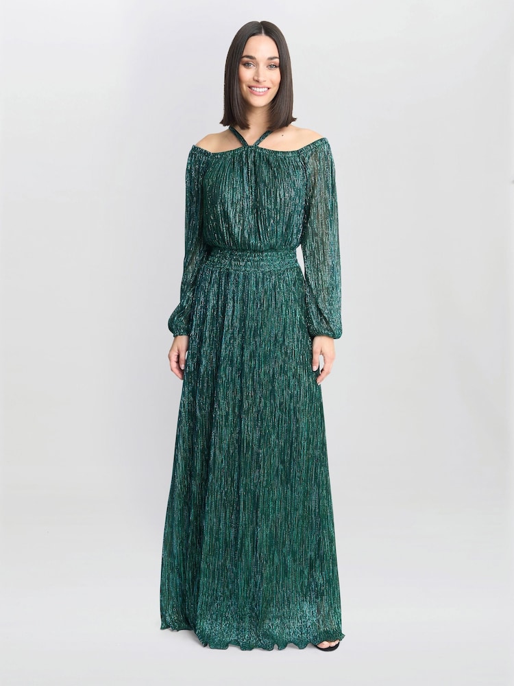 Verde - Gina Bacconi Sylvia Off The Shoulder Dress - Imagen 5 de 5 Verde - Gina Bacconi Sylvia Off The Shoulder Dress - Imagen 5 de 5