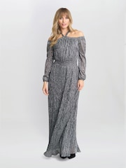 Gina Bacconi Sylvia Off The Shoulder Dress - Image 3 of 4