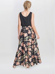 Gina Bacconi Dakota Satin Elastic Waist Black Skirt - Image 2 of 4